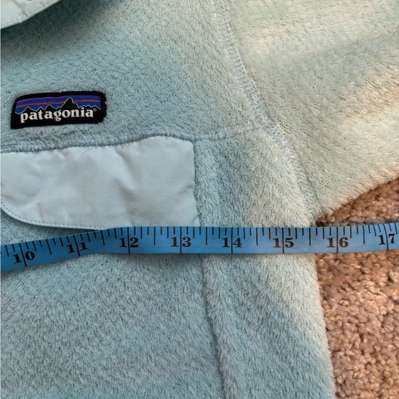 New Patagonia XS Turquoise Synchilla Fleece Pullover Sweater 1/4 Button Down - Picture 5 of 6